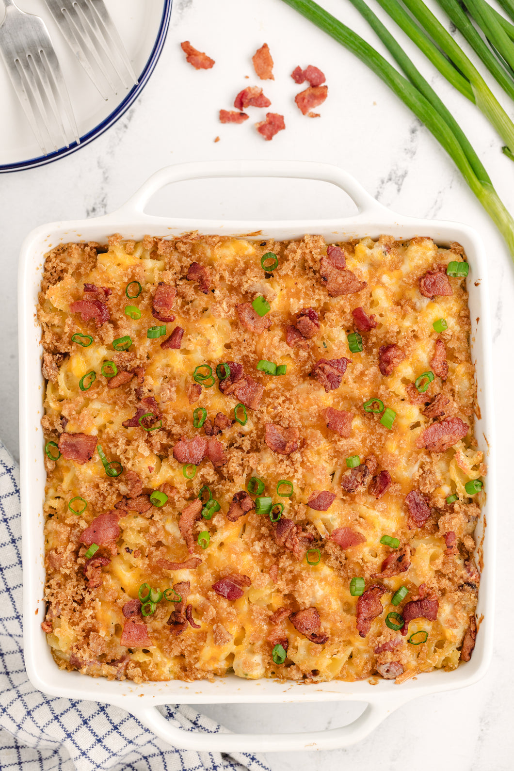 Chicken Bacon Ranch Pasta Casserole